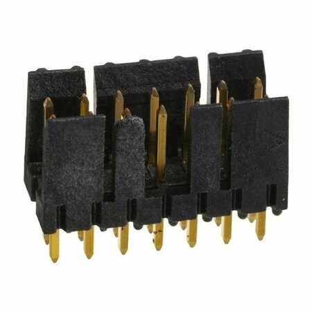 FCI Board Connector, 14 Contact(S), 2 Row(S), Male, Straight, 0.1 Inch Pitch, Solder Terminal, Latch,  69168-114